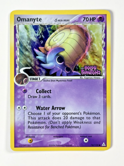 Pokemon Omanyte Reverse Holo 74/110 LP - Image 1