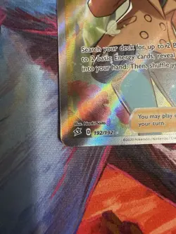 Pokemon Sonia (Full Art) Ultra Rare SWSH02: Rebel Clash 192/192 NM - Image 5