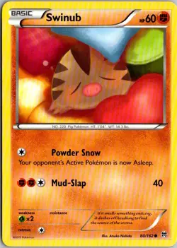 Swinub Pokemon BREAKthrough 80/162 LP - Image 1