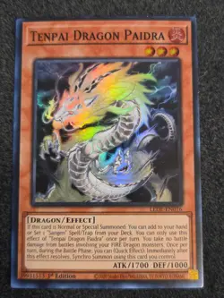 Yugioh! Tenpai Dragon Paidra - LEDE-EN016 - Super Rare - 1st Edition Near Mint, - Image 1
