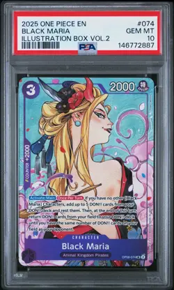 PSA 10 2025 One Piece Promos #074 Black Maria GEM MT - Image 1