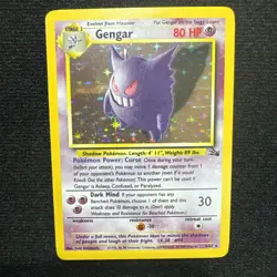 Pokemon TCG Gengar Fossil Holo Card 5/62 Unlimited Rare - Image 1