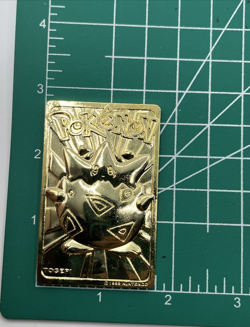 Togepi 23K Gold Plated Pokemon Card 1999 Burger King – Loose Vintage Collect - Image 3