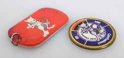 Hasbro 1999 Pokemon #150 Mewtwo Confusion Battling Game Spinning Coin Dog Tag -1 - Image 2