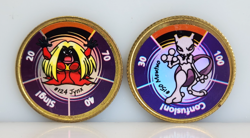 Hasbro 1999 Pokemon #124 Jynx, #150 Mewtwo Battling Game Spinning Coins -6 - Image 1