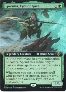 MTG: The Brothers' War: Foil Extended Art Gwenna, Eyes of Gaea: LP Condition - Image 1