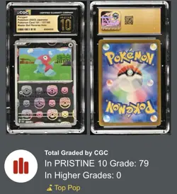 CGC 10 PRISTINE 2023 POKEMON 151 MASTER BALL REVERSE HOLO #137/165 PORYGON PSA - Image 1