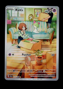 2023 Pokemon SCARLET AND VIOLET FULL ART ILLUSTRATION RARE RALTS 211/198 NM! - Image 1