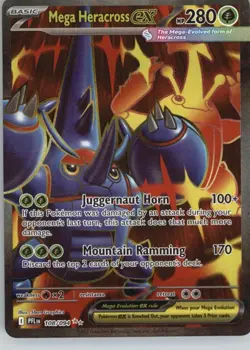 Mega Heracross ex 108/094 Ultra Rare Phantasmal Flames Pokemon Near Mint - Image 1