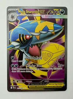 Pokemon TCG Mega Sharpedo Ex Holo Ultra Rare EX 113/094 PHANTASMAL FLAMES - Image 1