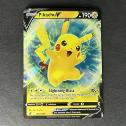 Pokemon Pikachu V Sword & Shield Black Star Promo #SWSH198 - Image 1