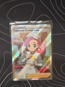 Pokemon Center Lady #185 – Full Art Trainer – Holo Ultra Rare – Near Pristine! - Image 1