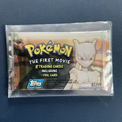 Pokemon 1999 The First Movie Topps Booster Pack Black Logo New Tamper Sealed - Image 1