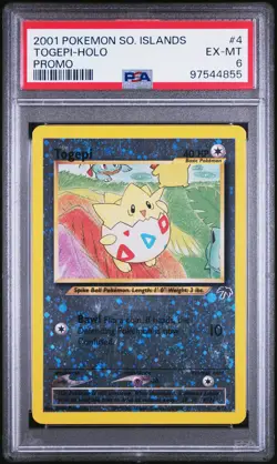 2001 POKEMON SOUTHERN ISLANDS PROMO #4 TOGEPI-HOLO PSA 6 - Image 1
