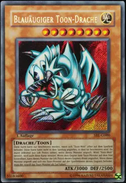 Yu-Gi-Oh! Blauaugiger Toon-Drache SRL-G000 1.Edition Secret Rare [EX] | DE 2002 - Image 1