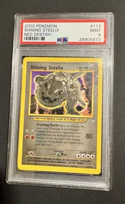 2002 POKEMON NEO DESTINY #112 SHINING STEELIX PSA 9 - Image 1