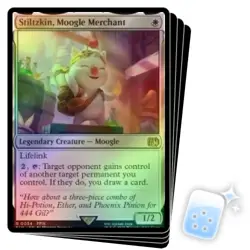 FOIL STILTZKIN, MOOGLE MERCHANT X4 Final Fantasy FIN Magic MTG MINT CARD - Image 1