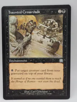 Haunted Crossroads Mercadian Masques LP MTG Black Enchantment - Image 1