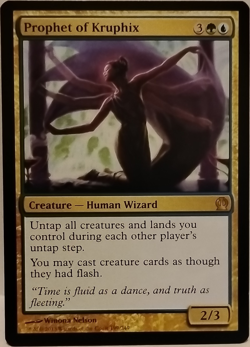 Wizards of the Coast Prophet of Kruphix Theros Rare Blue Green Creature 199 - Image 1