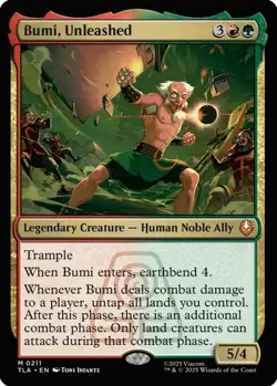 MTG Bumi Unleashed Avatar Mythic Legendary Creature Human Noble Ally NM - Image 2