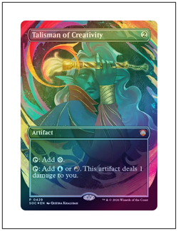 Talisman of Creativity Borderless Foil, Secrets of Strixhaven Codex Promo MTG NM - Image 1