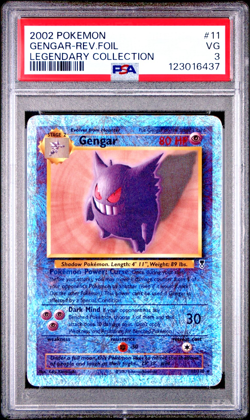 PSA 3 2002 Pokemon Legendary Collection Gengar 11/110 Reverse Holo Foil WOTC - Image 1
