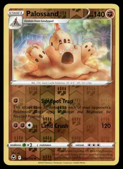 Palossand 100/195 Uncommon Silver Tempest Pokemon Reverse Holo Near Mint - Image 1