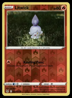Litwick 024/196 Common Lost Origin Pokemon Reverse Holo Near Mint - Image 1
