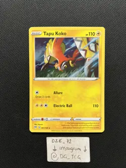 Pokemon Darkness Ablaze - Tapu Koko - 061/189 - Holo Rare - M/NM - Image 1