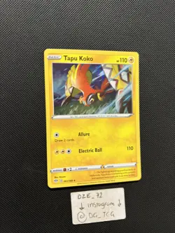 Pokemon Darkness Ablaze - Tapu Koko - 061/189 - Holo Rare - M/NM - Image 3