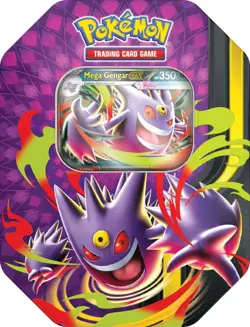 Pokemon TCG: Mega Moonlight Tin Mega Gengar ex - Sealed Tin - Image 1