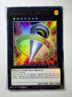 Number 11: Big Eye RA04-EN062 Ultra Rare 1st Edition YuGiOh Card - Image 1