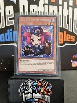 BLGG-EN005 Tour Guide from the Underworld Chibi Art Secret Rare YuGiOh NEW - Image 1
