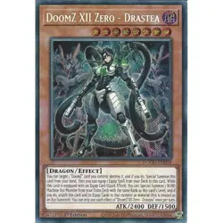 YUGIOH DOOD-EN008 DoomZ XII Zero - Drastea Secret Rare 1st Edition NM - Image 1