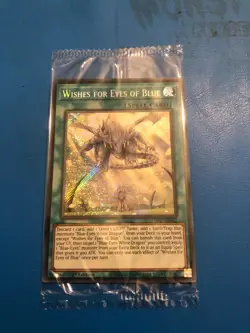 YUGIOH Secret Rare Wishes For Eyes Of Blue SDWD-EN042 1st Edition SEALED - Image 1