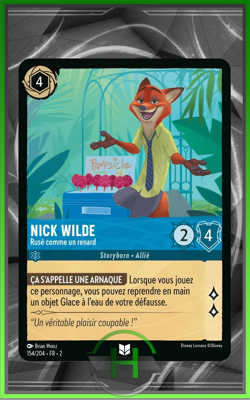 Nick Wilde - 154/204 - Chapitre 2 - Carte Lorcana Francaise Neuve - Image 1