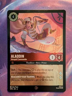 Aladdin Intrepid Commander 9/P2 Foil Promo Disney Lorcana Event Exclusive Set 6 - Image 1