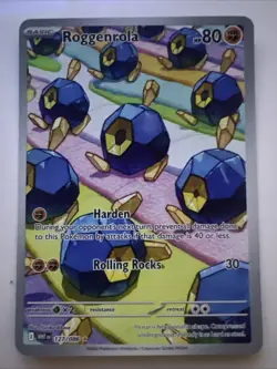 Roggenrola 127/086 White Flare Full Art Ultra Rare Holo Pokemon Card NM - Image 1