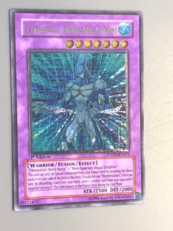 yugioh Elemental Hero Aqua Neos POTD-EN031 Ultimate Rare 1st Ed near mint - Image 1