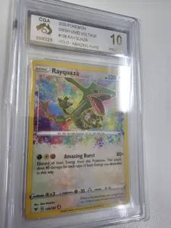 Pokemon Card TCG Rayquaza 138/185 Holo Amazing Rare Vivid Voltage 2020 CGA 10 - Image 3