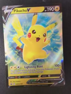 Pikachu V SWSH198 Black Star Promo Holo Pokemon TCG Card NM - Image 1