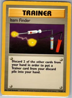 Item Finder 74/102 Non Holo Base Set - Pokemon Card - LP - Image 1