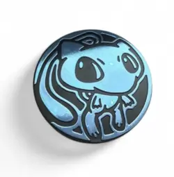 Mew Blue Plastic Flip Coin Pokemon TCG Shining Legends Collector Chest Token - Image 2
