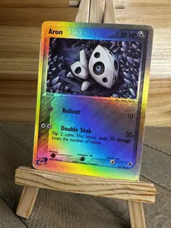 Pokemon Ruby and Sapphire Reverse Holo,E-Reader Aron #25/109 LP - Image 1