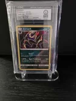 2019 Pokemon - Zoroark Team Up Rev. Foil #91- 1/1 CGC Guinness World Record Slab - Image 1