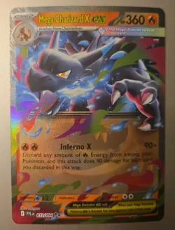 Mega Charizard X ex 013/094 Holo Pokemon TCG ME02: Phantasmal Flames NM - Image 1