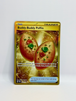 Pokemon Buddy-Buddy Poffin 223/167 Hyper Rare Gold Twilight Masquerade - Image 1