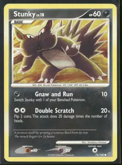 Stunky 76/100 Common Stormfront Pokemon Heavily Played - Image 1
