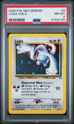 2000 POKEMON NEO GENESIS #9 LUGIA-HOLO PSA 8 - Image 1