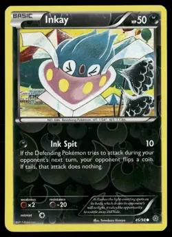 Inkay 45/98 Common Ancient Origins Pokemon Reverse Holo Heavily Played - Image 1